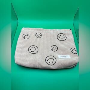 Sozakka / Smile Face Canvas / Toiletry Make up / Pouch / NWT